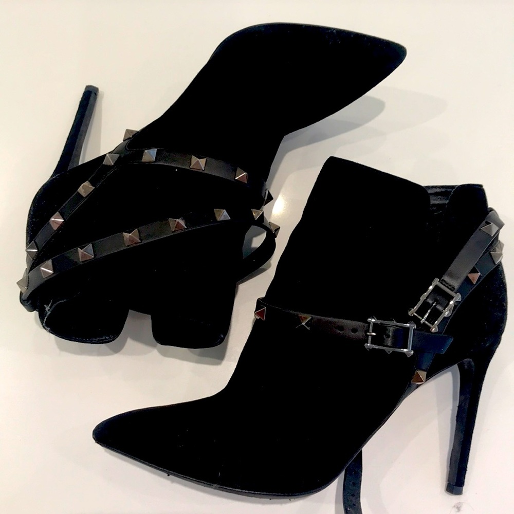 Valentino Rockstud high heel booties